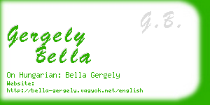 gergely bella business card